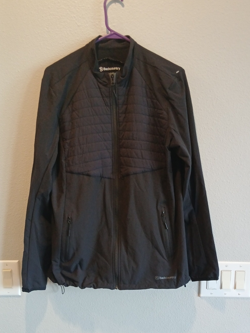 Backcountry Xl Men's Black Quilted Softshell Jacket Fall Winter